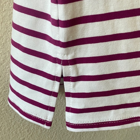 Striped Women's Top - Purple and White - Picture 6 of 6